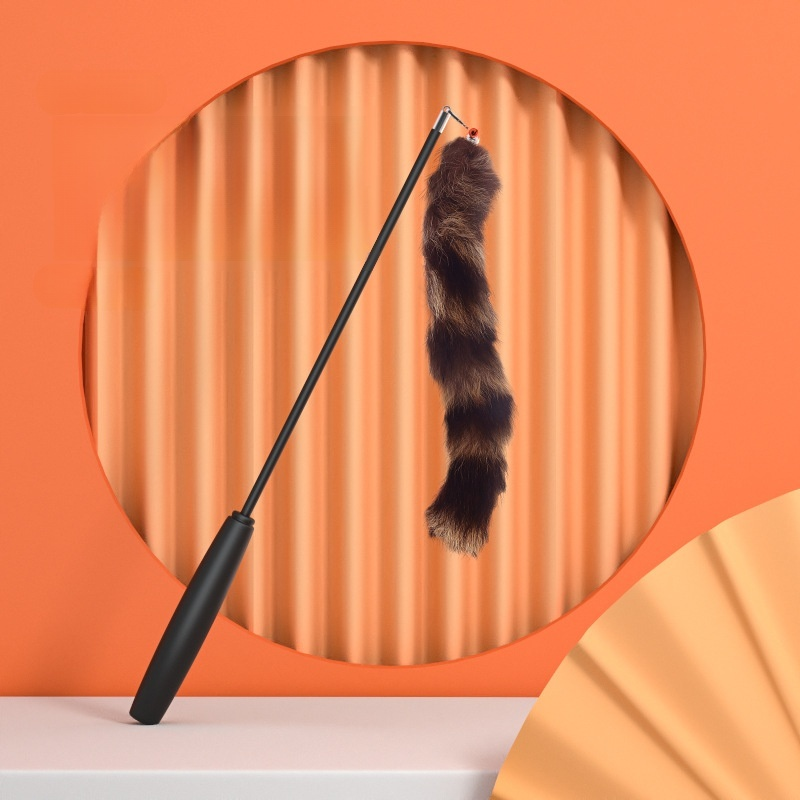 Robuster Feder-Spielstab für Katzen