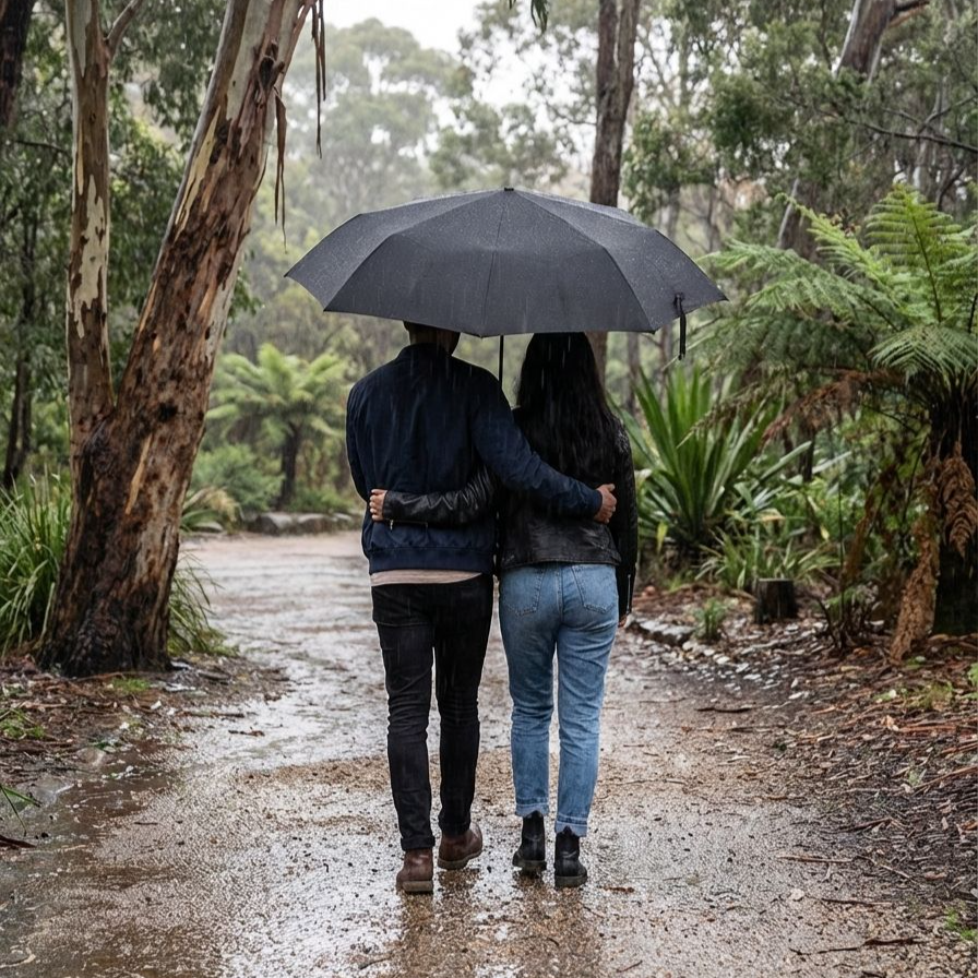 高品質素材を使用した丈夫な傘のアップ画像