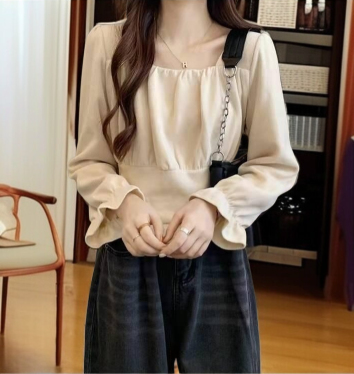 여성 데일리룩 긴팔 셔츠 코디