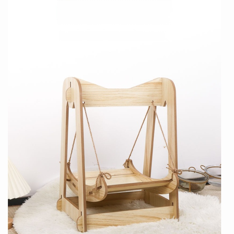 Wooden Rocking Bed for Cats