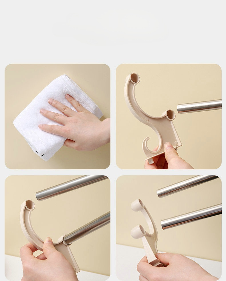 Einfache Montage des doppelten Wandhandtuchhalters