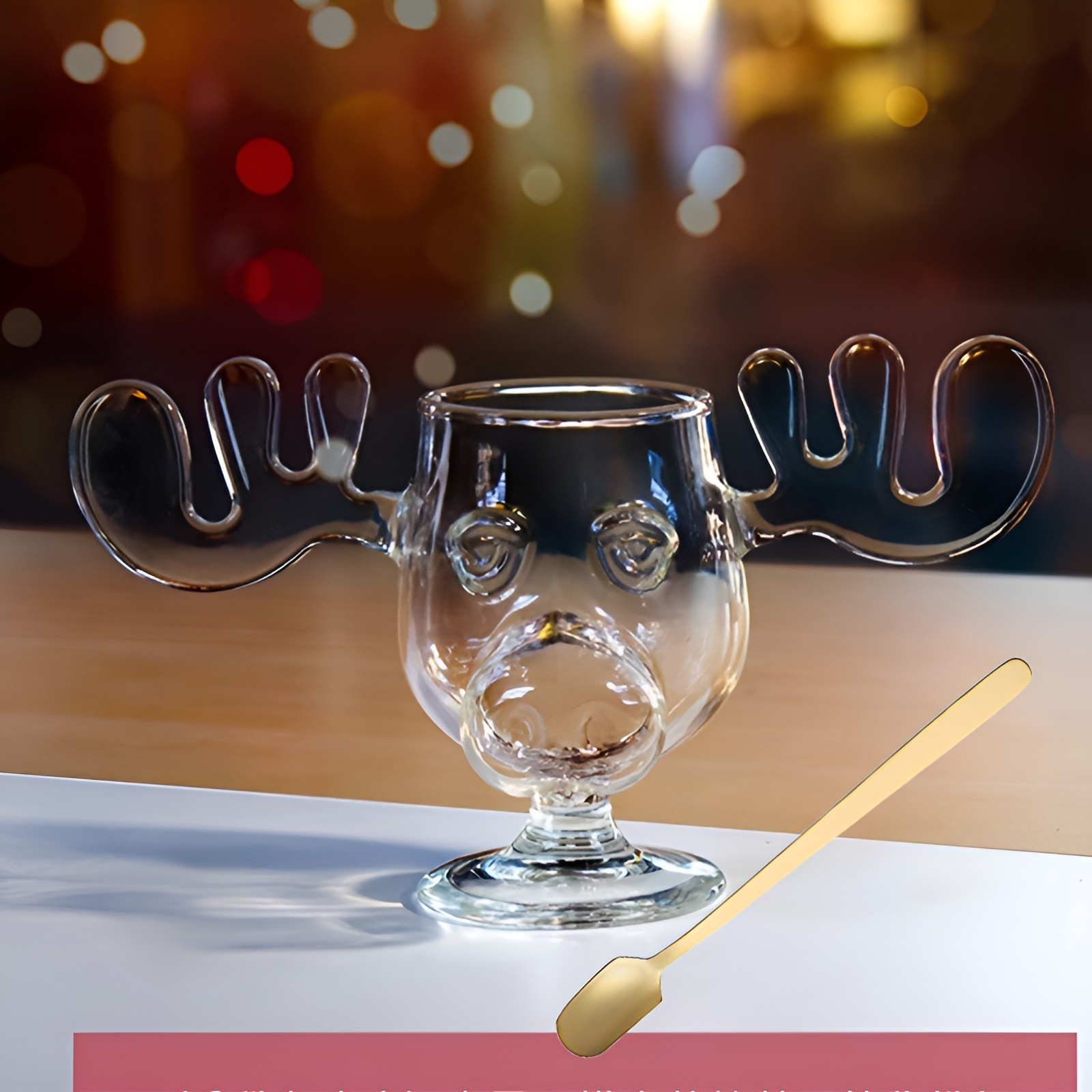 Kreatives Rentier-Glasbecher 