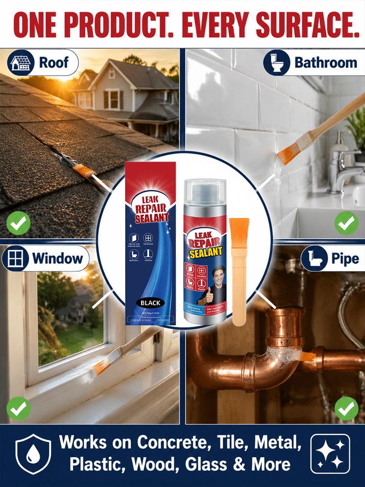 Invisible brush-applied leak sealant