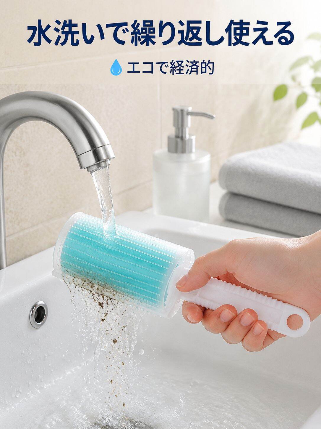 洗って繰り返し使える粘着クリーナー