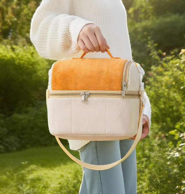 Doppelschichtige isolierte Handtasche Vorderansicht