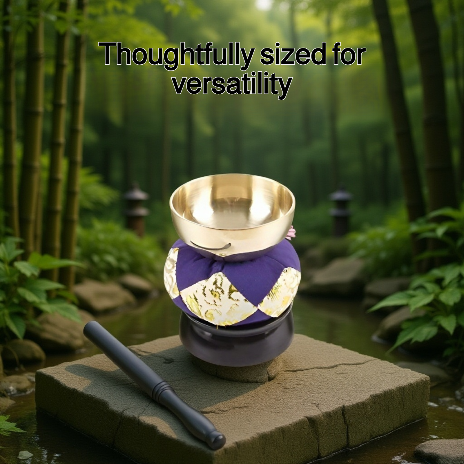 Close-up of handcrafted Japanese copper wind chime