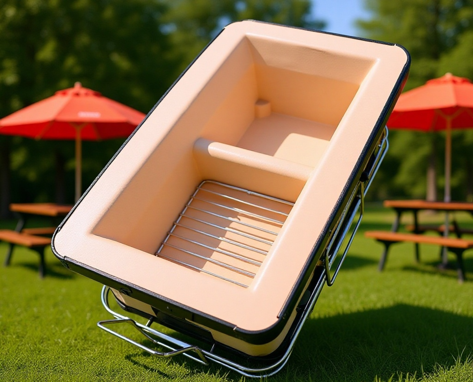 شواية قابلة للطي لتوفير المساحة وسهولة التخزين