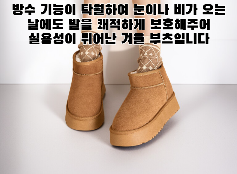 스타일리시한 디자인의 여성 겨울 부츠