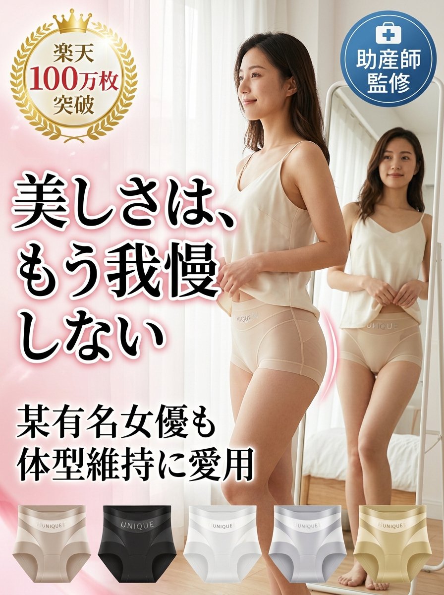 【先着66名様半額】産婦人科専門家が研究、7日間で骨盤矯正＋ヒップ15cmアップ・医療用グレード抗菌・目立たず跡が残らない