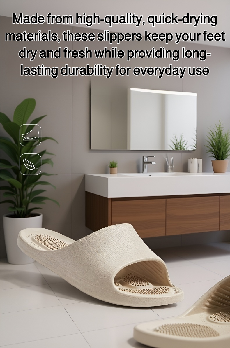 Unisex quiet massage bathroom slippers for men and women