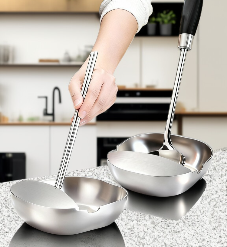 Easy-to-clean stainless steel spatula organizer