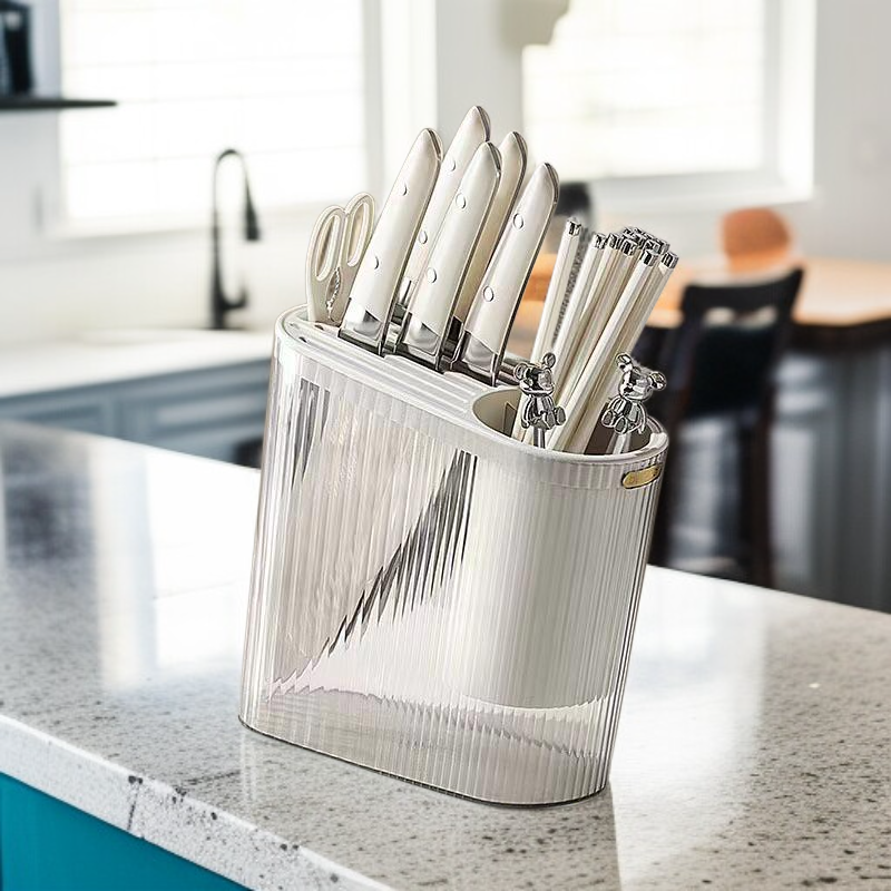  다용도 주방 칼꽂이 및 젓가락통 일체형 수납ラック