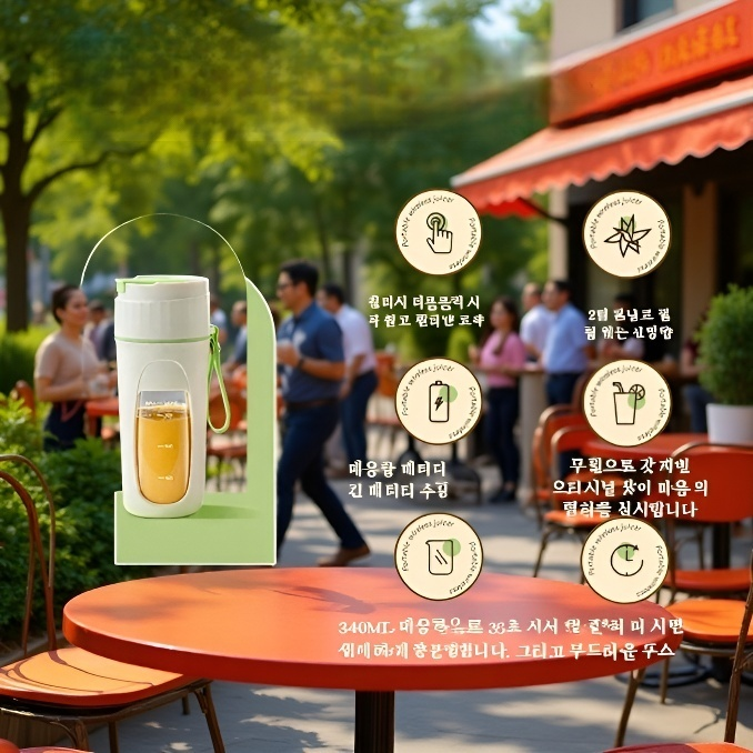 가정용 소형 휴대용 믹서컵 다용도 믹서기 분쇄기 아이스 주스컵 전동 믹서기