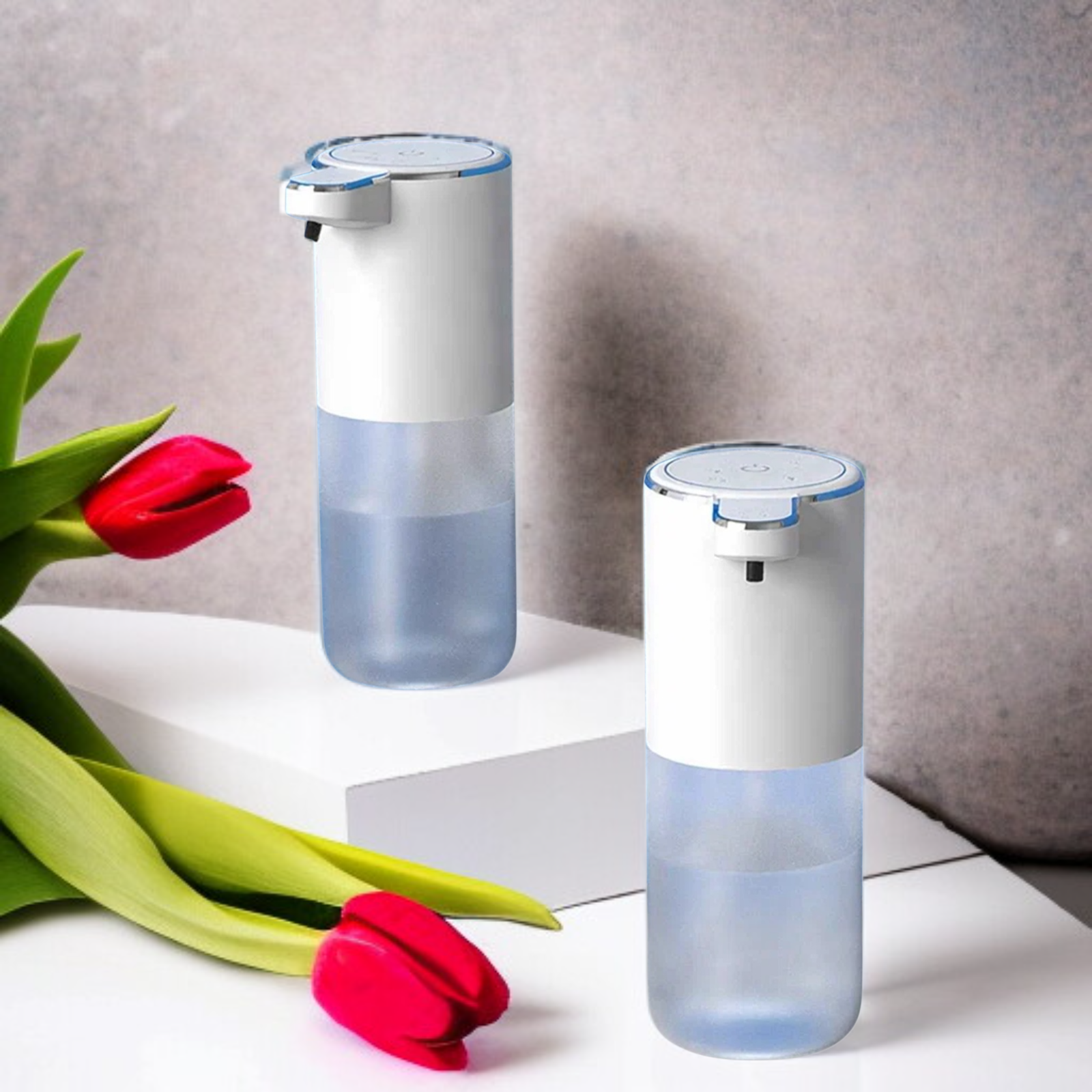 Distributeur de savon moussant intelligent à capteur, rechargeable, pour table ou mur
