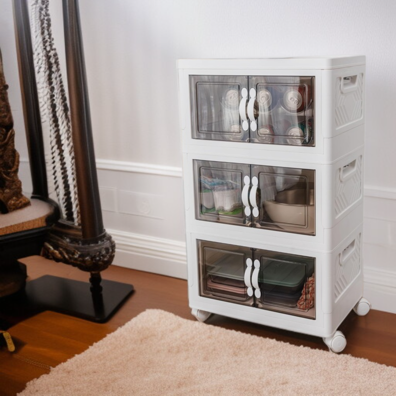 Weiße Kunststoff-Boxen