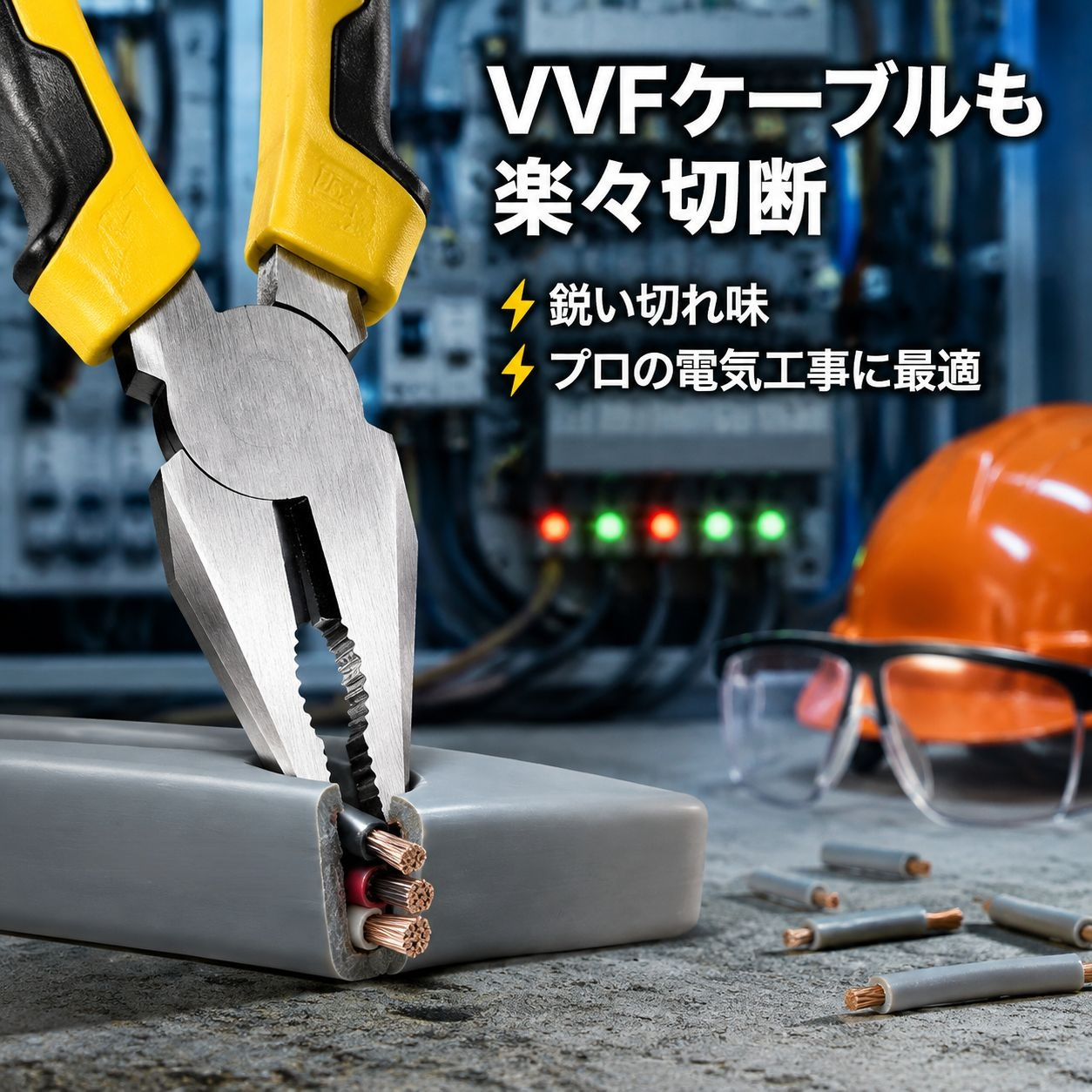 多機能省力ペンチ 業務用プライヤー ワイヤーカットフラットペンチ