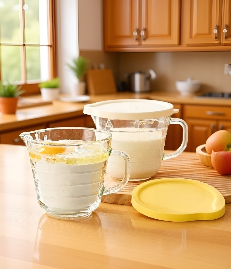 다양한 용량 표시가 있는 계량컵