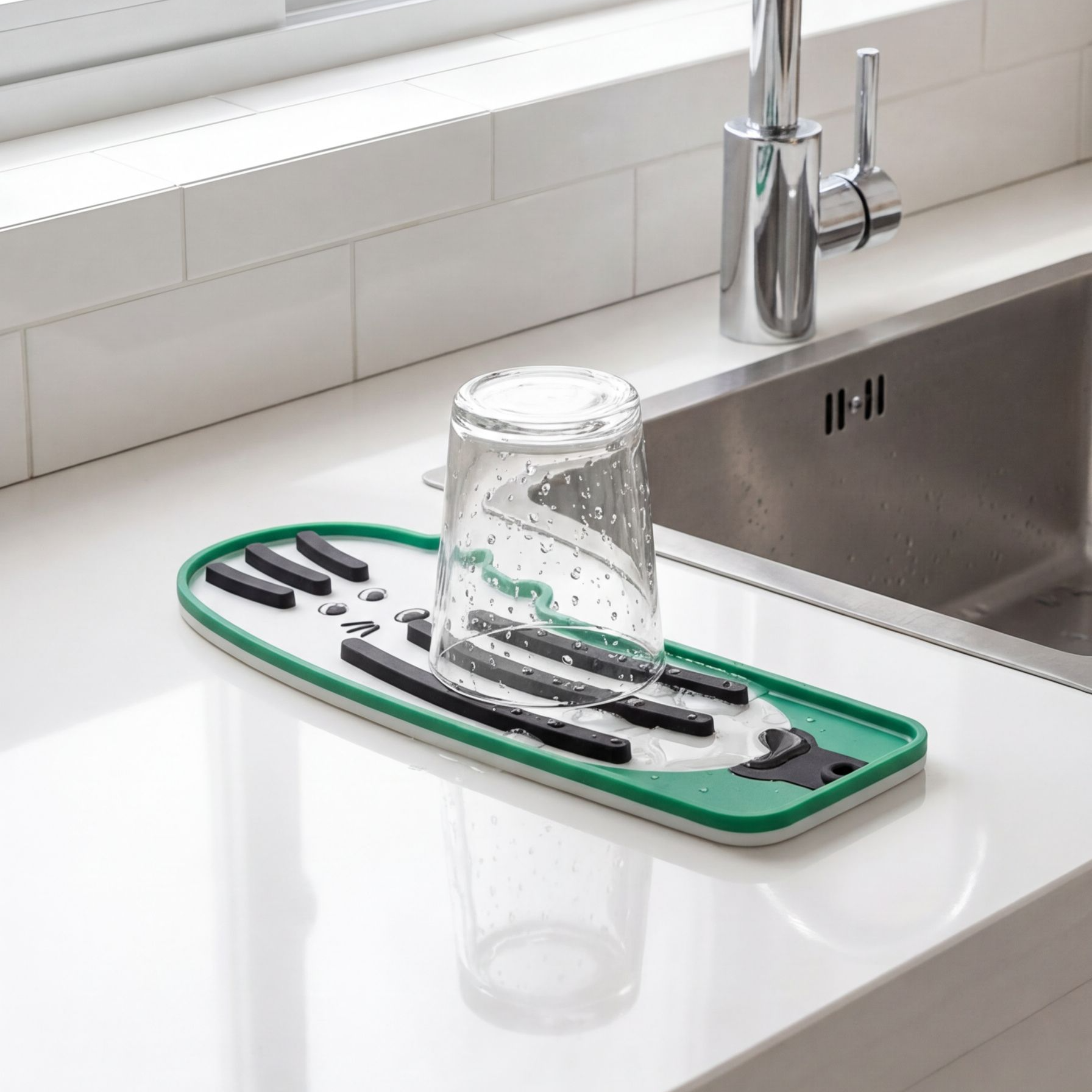 냄비와 팬에 적합한 실리콘 매트 활용 예시