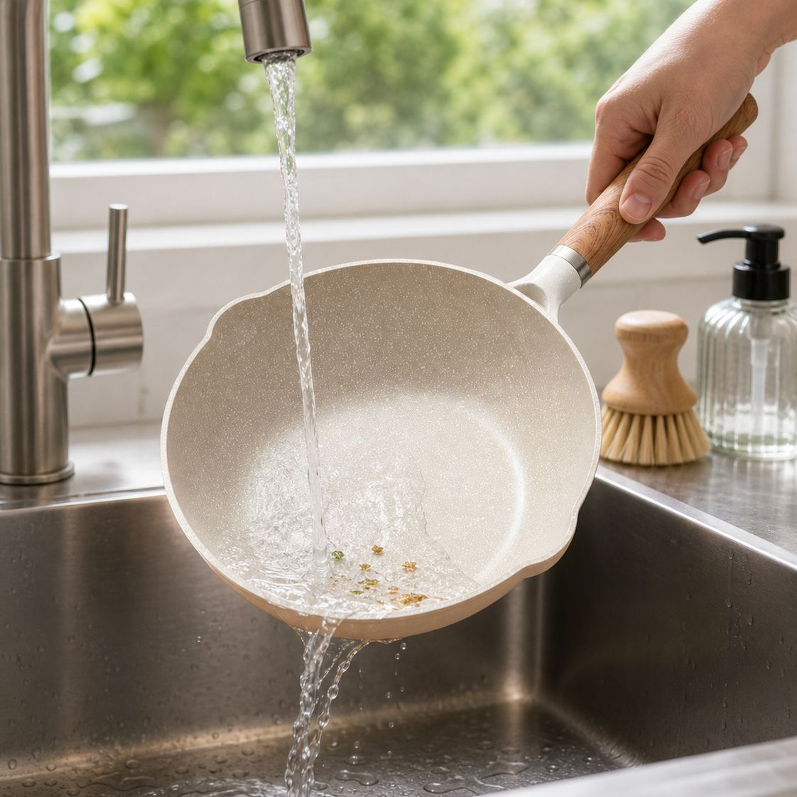 Granite Coated Oil-Free Non-Stick Frying Pan