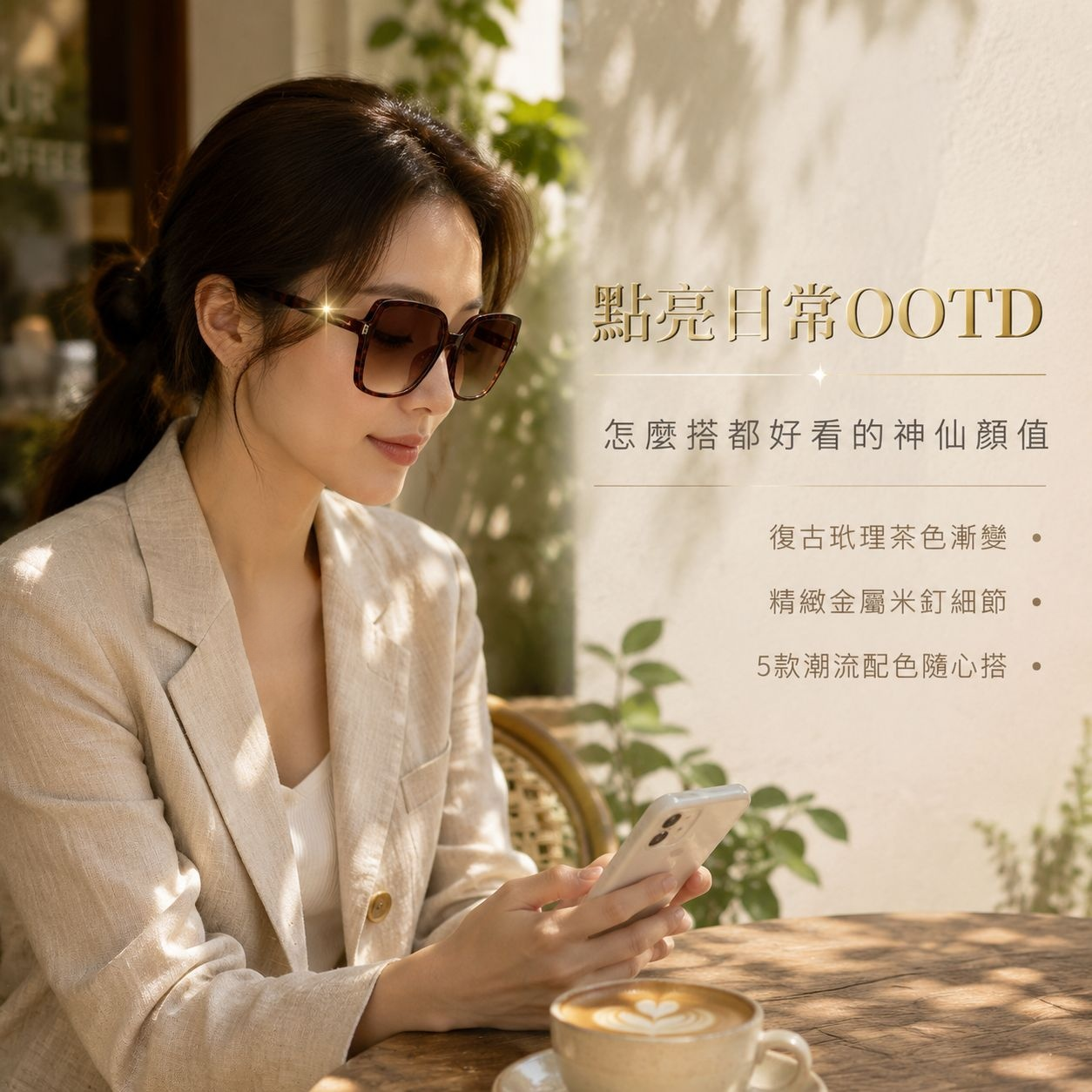 新款方形漸變墨鏡女士防紫外線太陽鏡