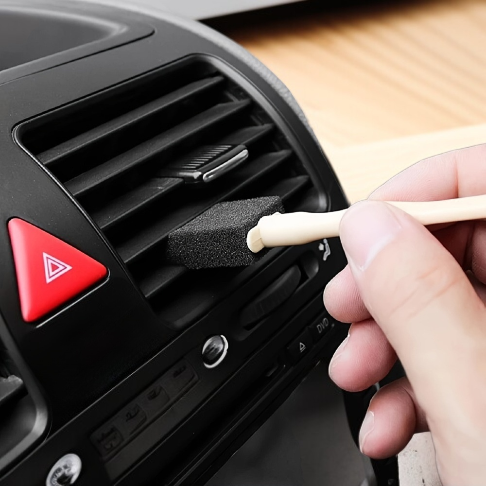 Multi-purpose auto cleaning brush in action