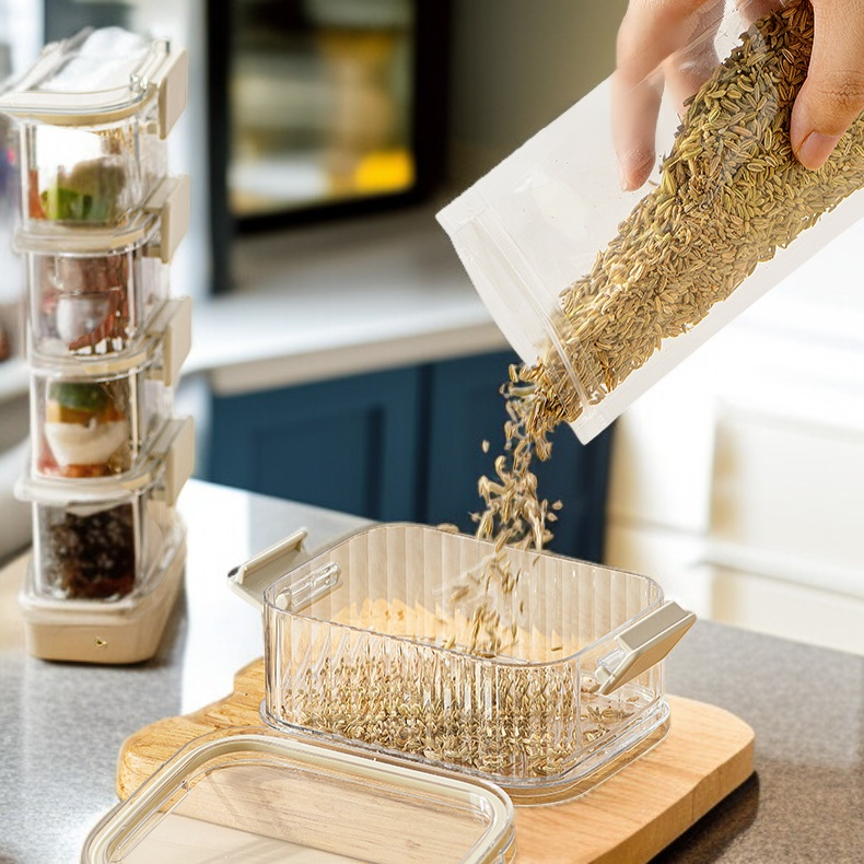 식품 등급 주방 향신료 밀폐 보관 용기