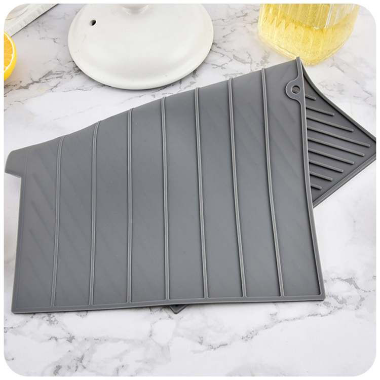 Alfombrilla de silicona antideslizante resistente al calor para drenaje de agua