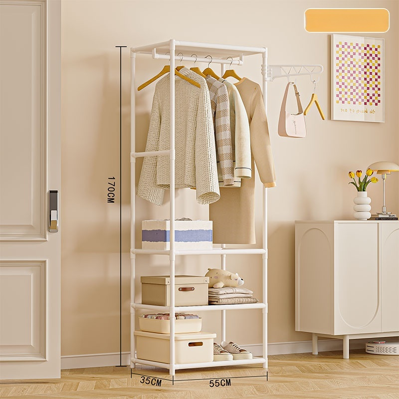 免釘安裝多用途落地衣架