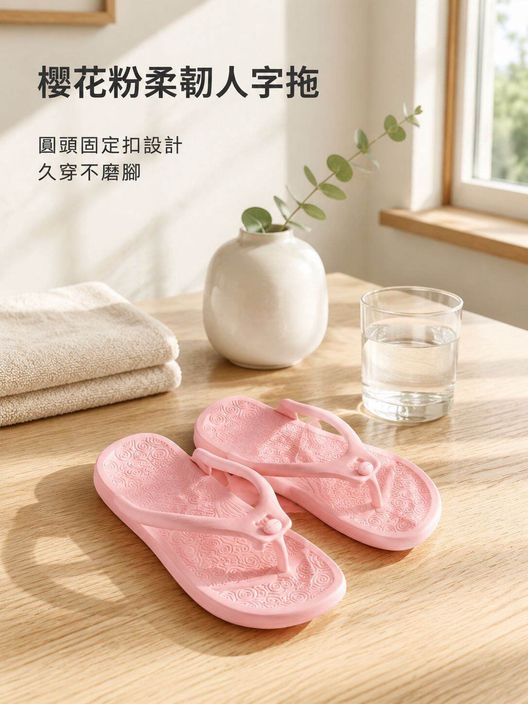 男士旅行便攜折疊夾腳拖鞋，夏日家用防滑浴室涼拖