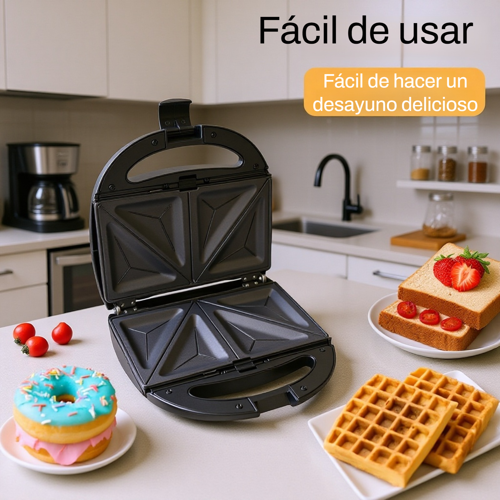 Máquina de desayuno multifuncional para sándwiches