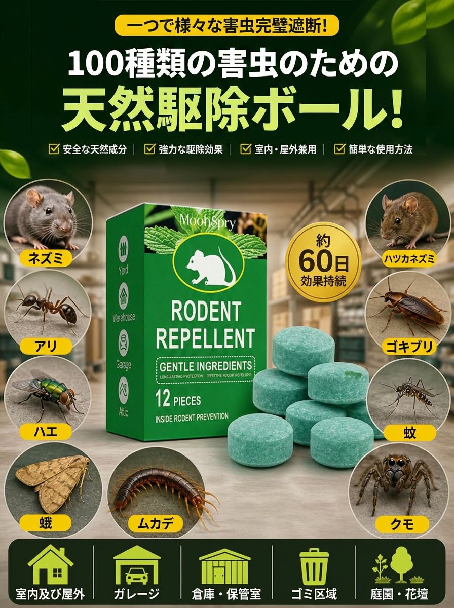 植物エキス配合ネズミ除けボール レモンの香り