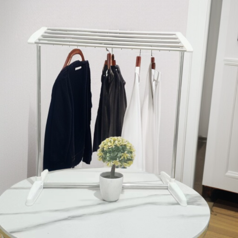 Heavy-duty clothes drying rack with multiple hanging bars