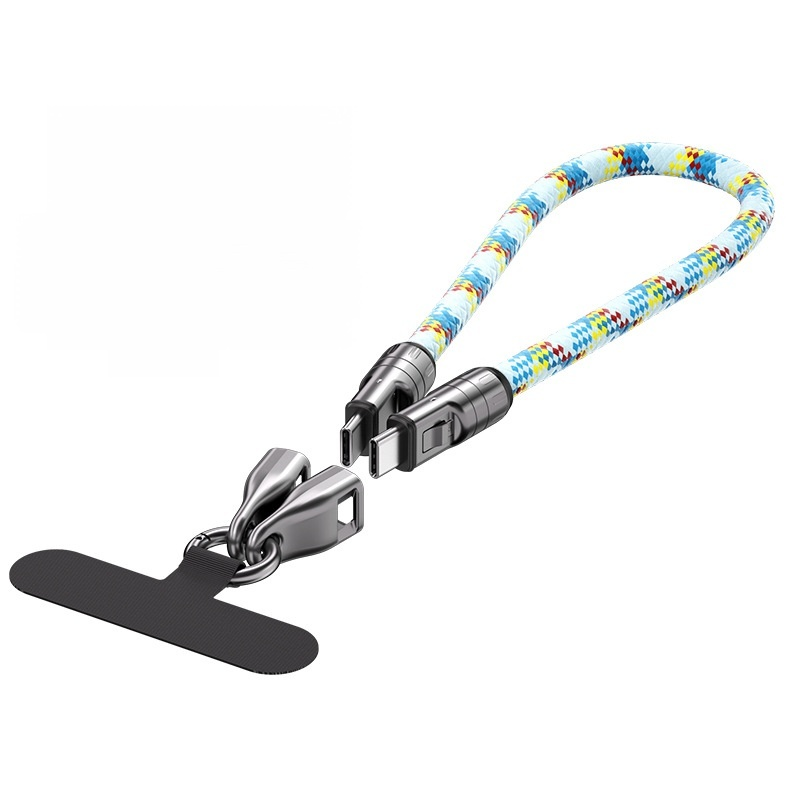 Dual-purpose phone lanyard and data cable
