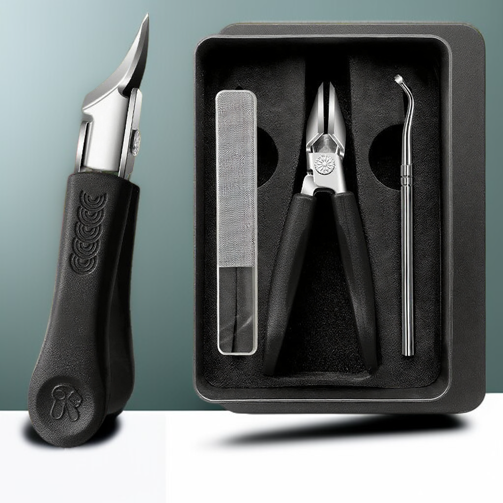 큰 개구부와 방수 기능이 있는 사선형 손톱깎이