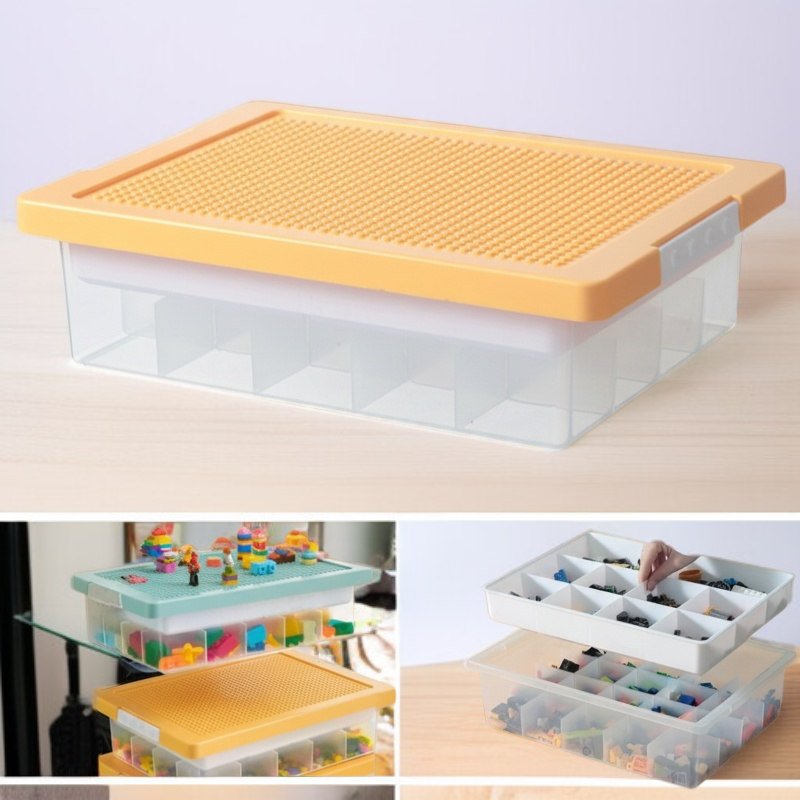 Caja organizadora de piezas de juguetes infantiles para escritorio