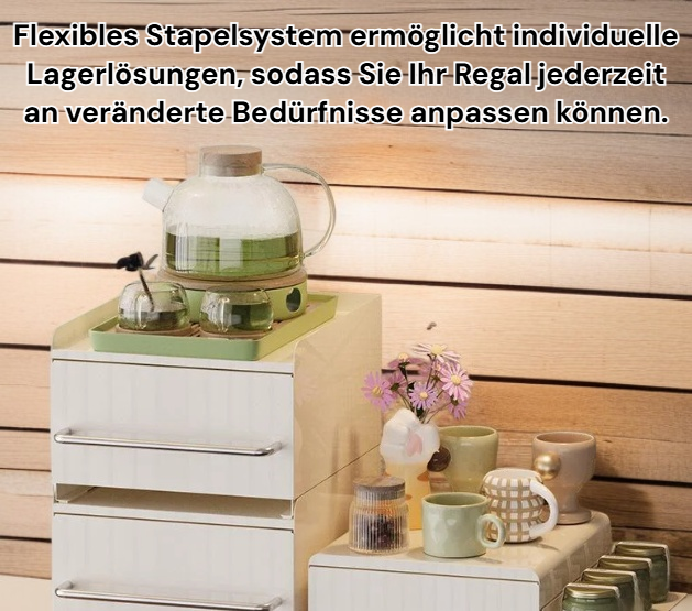 Stapelbares Luxus-Lagerregal aus hochwertigem Material