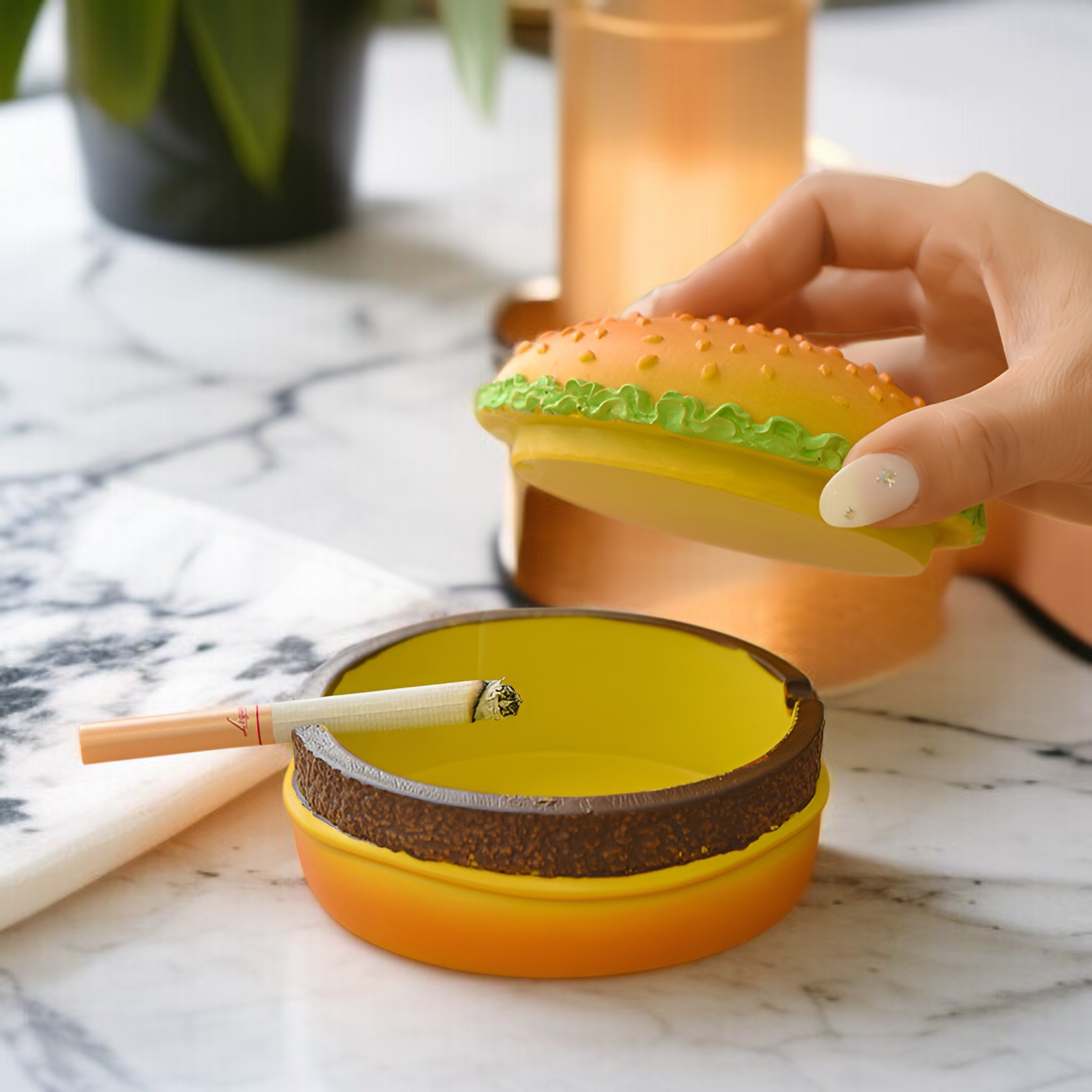 創意卡通漢堡烟灰缸