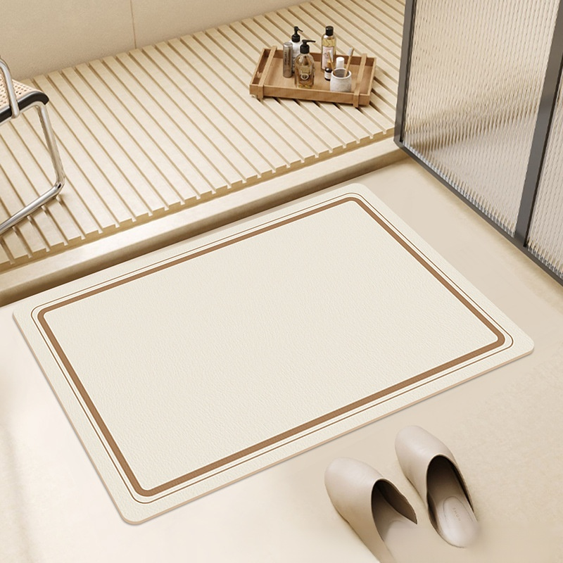 Cream Style Diatomaceous Earth Bathroom Mat