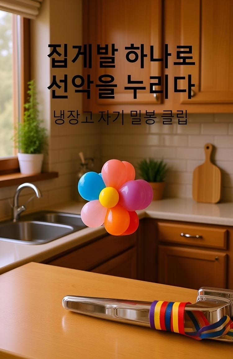 꽃자석 냉장고 클립 제품 전체 모습