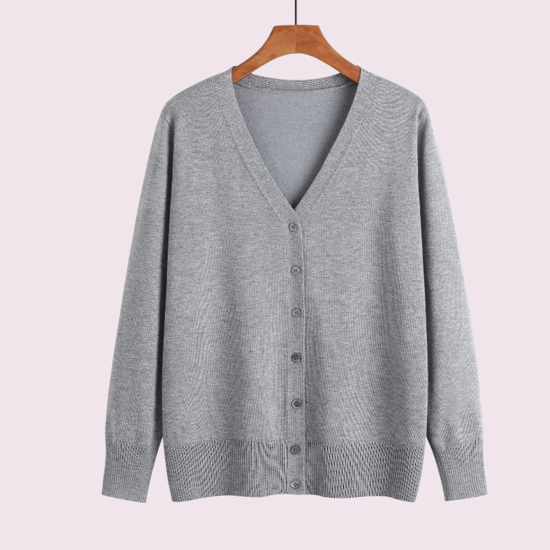 長袖ニットカーディガン、無地、シンプルでエレガント、レディースセーターの上に重ね着するのに最適です。