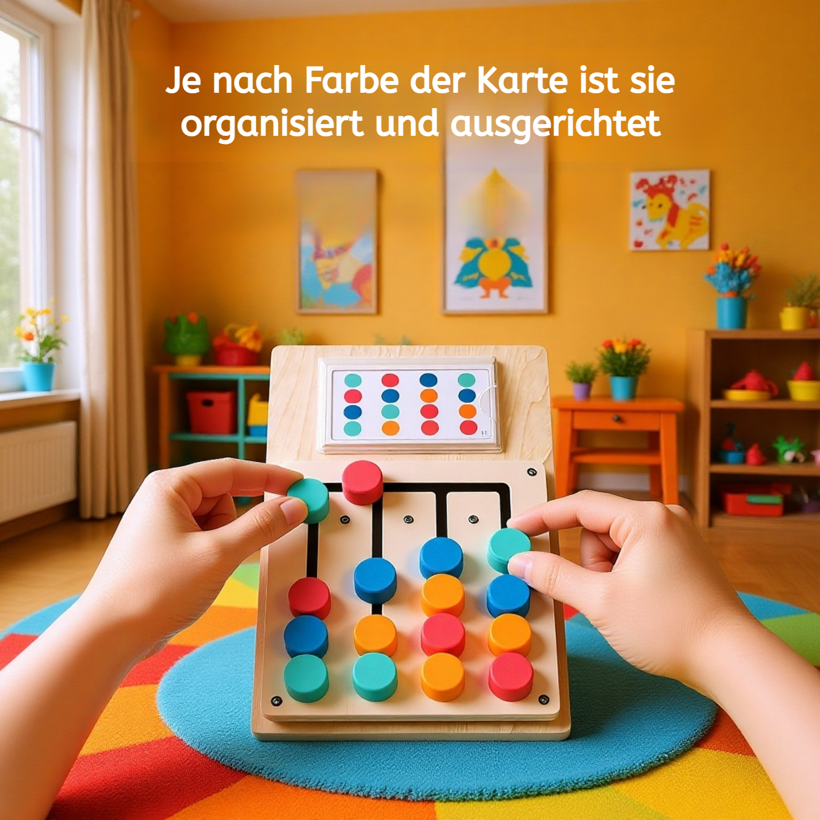 Kinder spielen Vier Farben Strategie Brettspiel