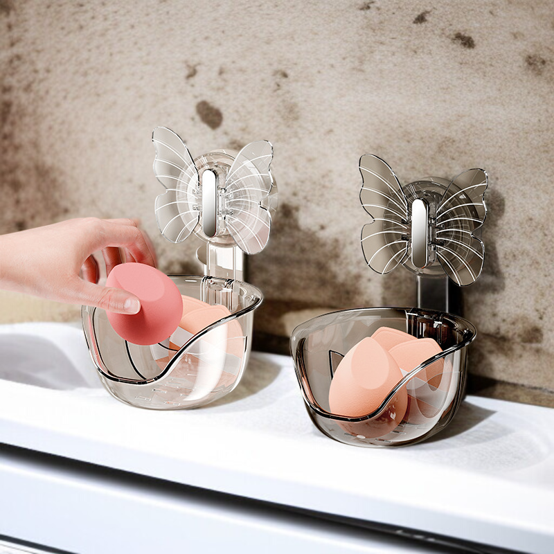 ビューティーエッグバスルーム収納ラックパンチフリー収納ボックスバスルーム吸盤壁掛け洗面化粧収納ラック