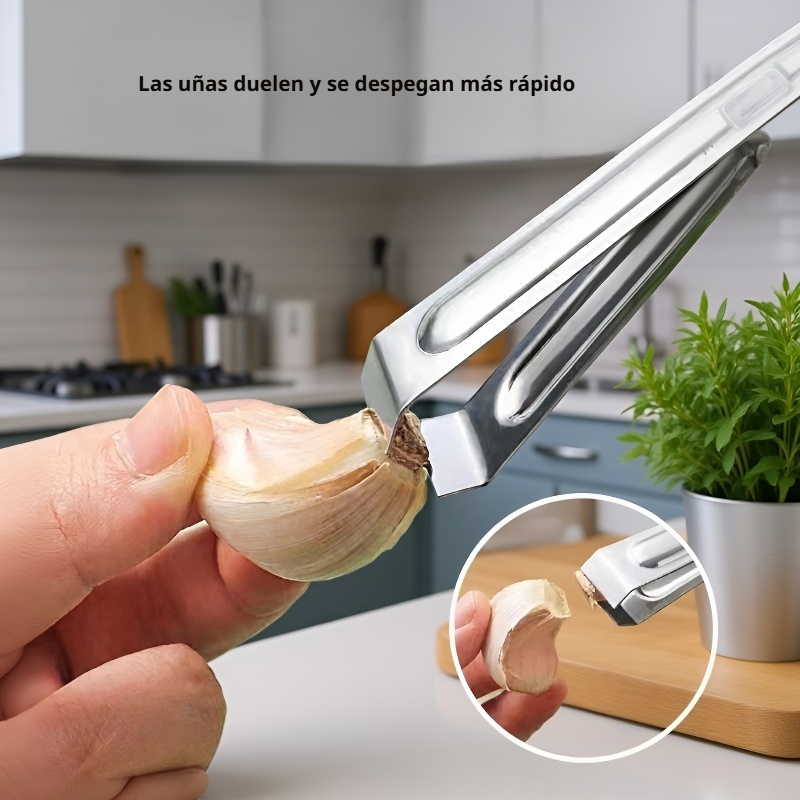 Pelador y prensador de ajo de acero inoxidable