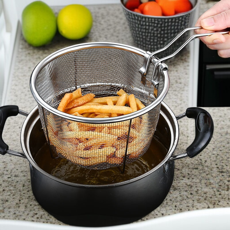 家庭用折りたたみ式油切りネットステンレス多機能餃子道具 キッチンメッシュふるい油切りメッシュ