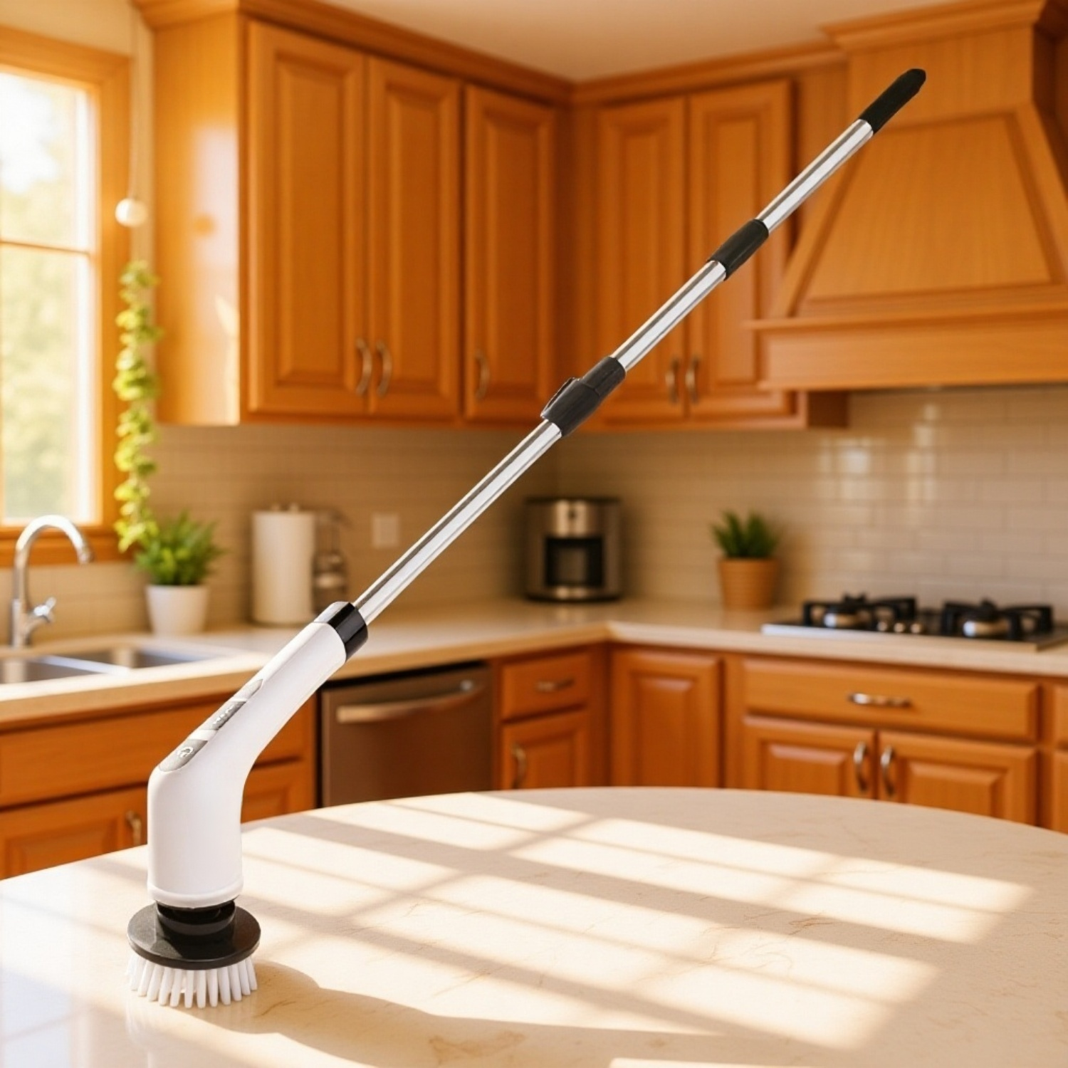 ロングハンドル電動掃除ブラシ ワイヤレス多機能隙間ブラシ