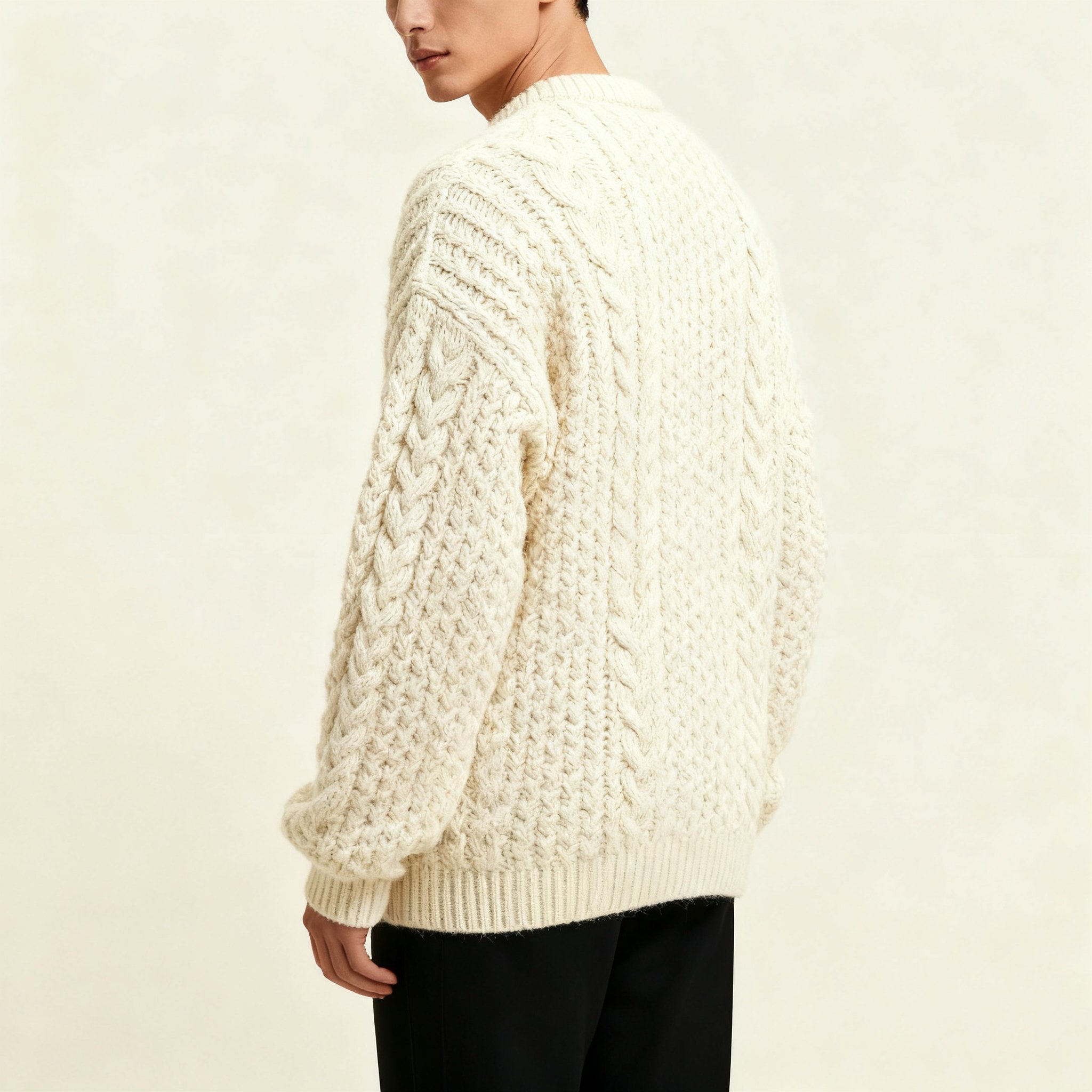 남성용 트위스트 디자인 풀오버