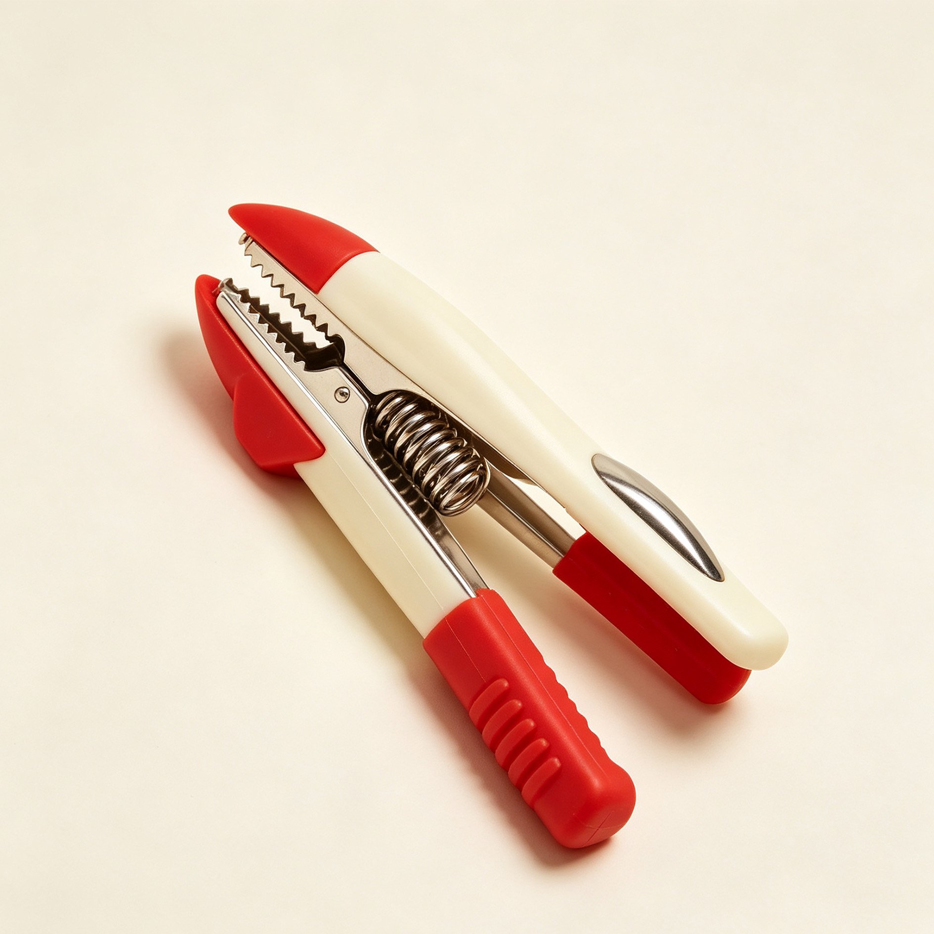 Stainless steel food clips with vibrant silicone handles