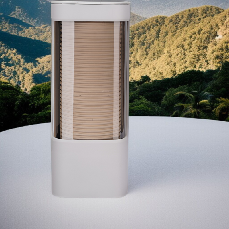 プラスチック使い捨て収納カップラックカップホルダー紙コップディスペンサー防塵ウォーターカップラック壁掛け式ダブルチューブ収納ラック