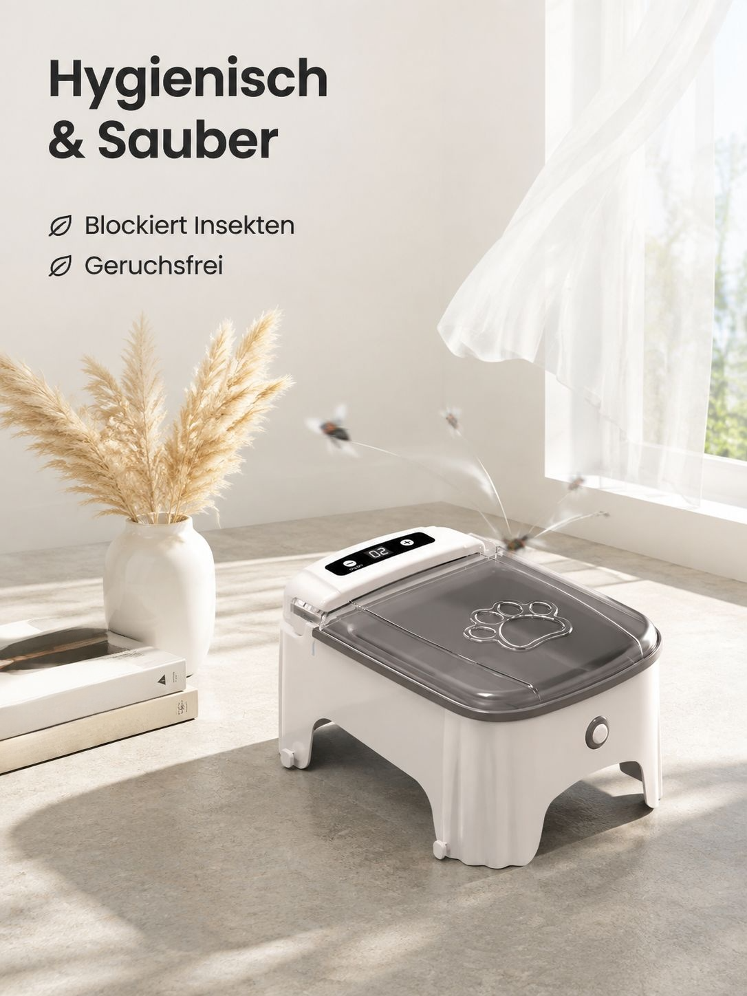 Automatischer Futterspender mit Sensor und Feuchtigkeitsschutz für Katzen und Hunde