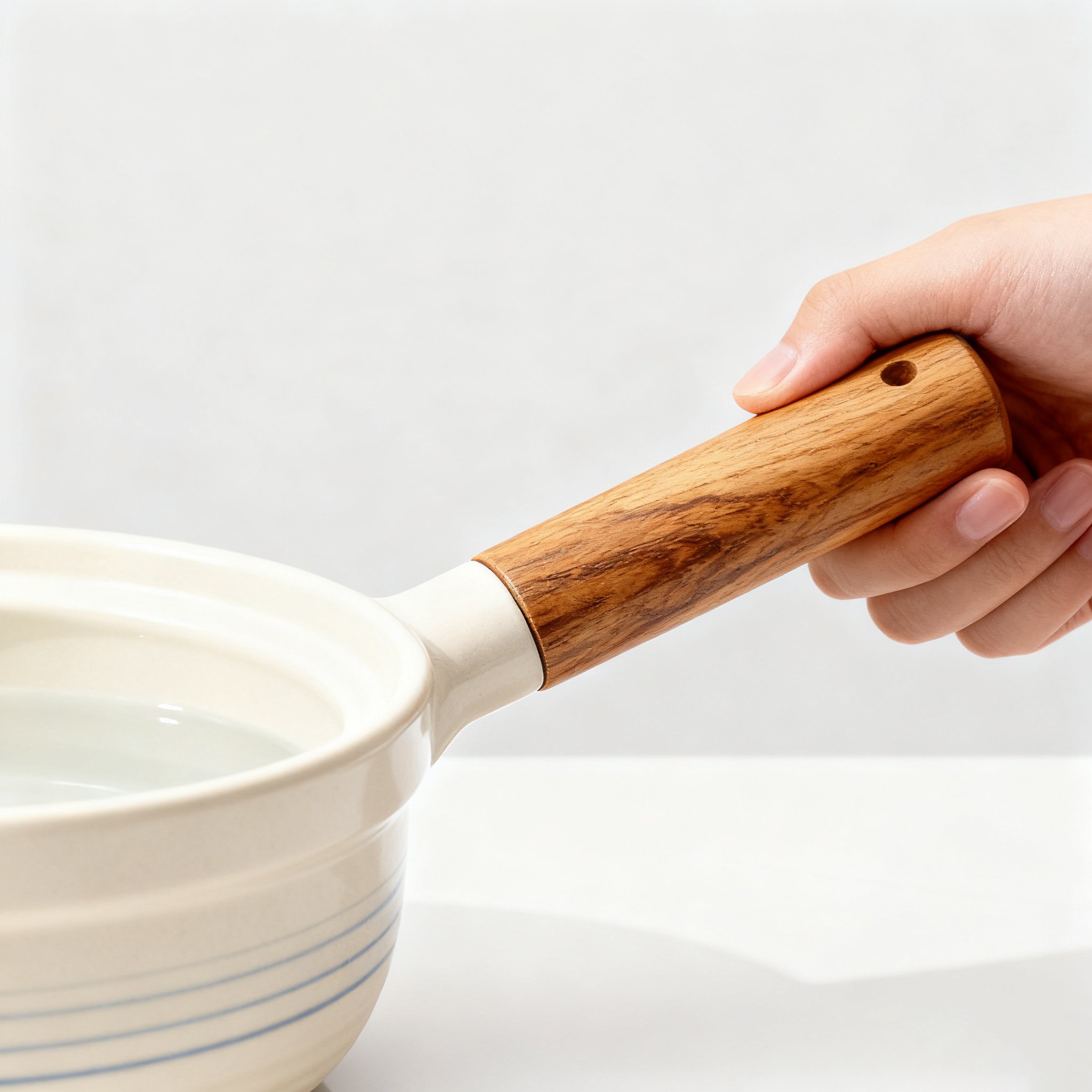 セラミックハンドル鍋